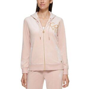 NWT calvin klein metallic logo velour hoodie Size M